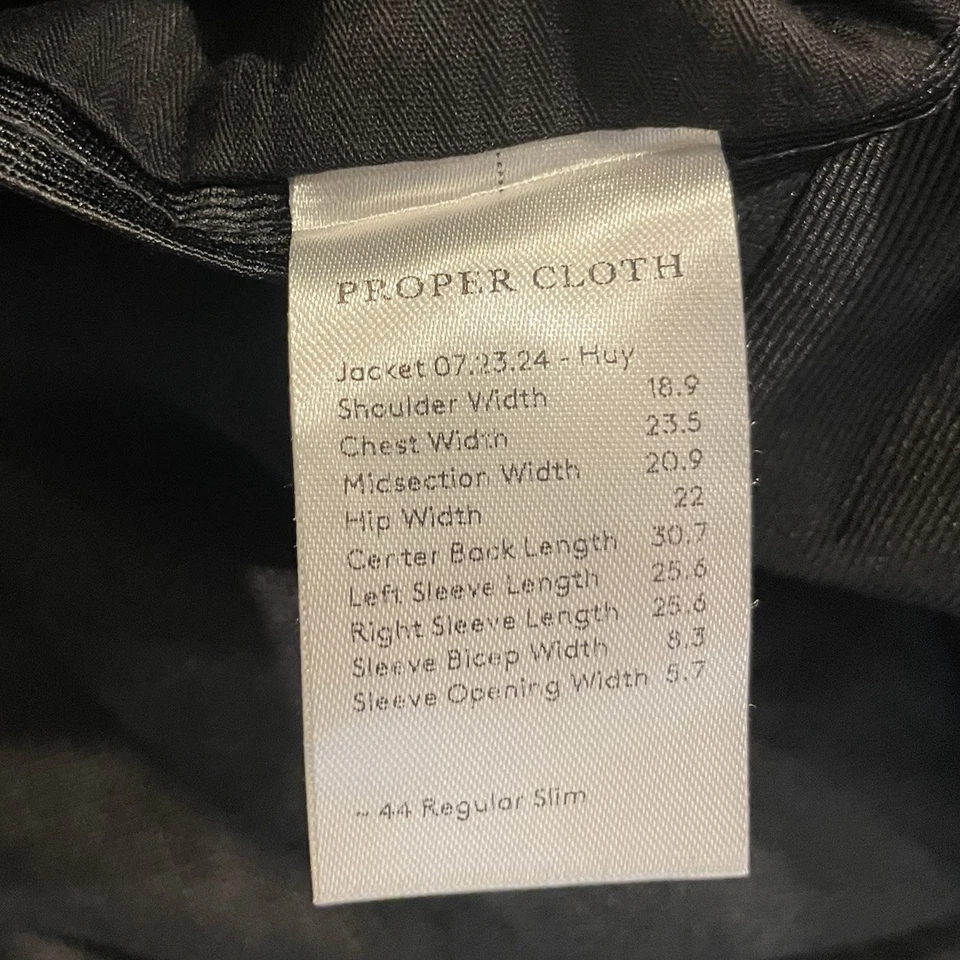 Blazer de tela adecuada Baird McNutt de lino pesado para hombre 44R delgado solapa pico sin forro Foto 2 de 4