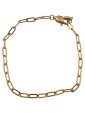 ICRUCH Damen Armband Gold Elegant Stahl Gliederkette 19cm 0.3cm