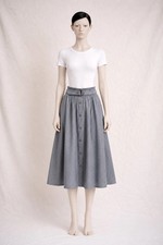 Kenzo Jeans Jupe Midi Coton Denim Gris Femme T40 Vintage Années 90