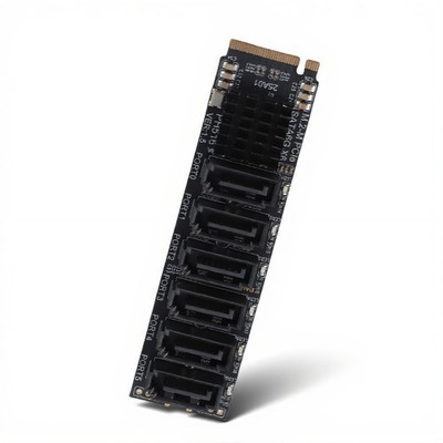 Adapterkarte M.2 auf SATA3.0, 6 Port Erweiterungskarte, Erweiterung