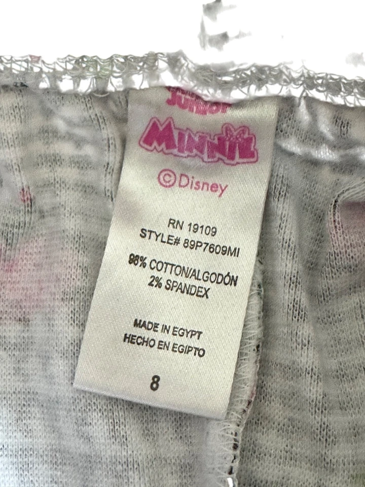 Pantalones florales pata de gallo Disney Junior Minnie para niñas talla 8 algodón/spandex Foto 2 de 4