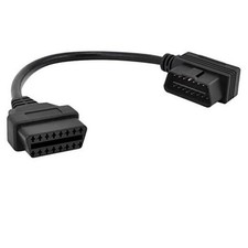 OBDII OBD2 16 Pin Right Angle Connector Male to Female Extension OBD Cable