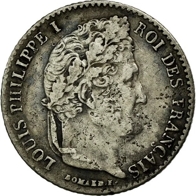Monnaie, France, Louis-Philippe, 1/4 Franc, 1835, Paris, TB+, Argent, KM:740.1 - Photo 1/2