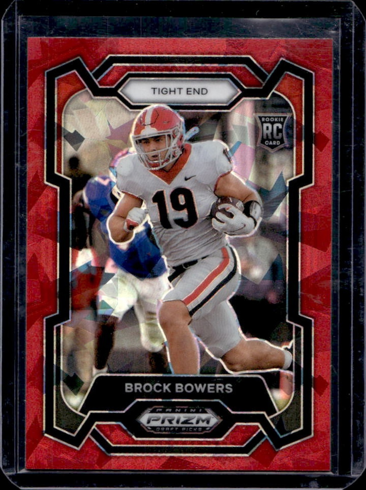 2024 Prizm Draft Picks Brock Bowers RC Red Ice Rookie #107 Bulldogs