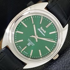 INDIAN VINTAGE HMT KOHINOOR HAND-WINDING MENS GREEN COLOR DIAL WATCH a440991-1