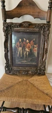  Antique THE MELTON BREAKFAST Ingraving, Wood Framed Under Raised Glass 19"x16"