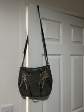 River Island Women's Shoulder Crossbody Clutch Bag Khaki Green Black Excellent