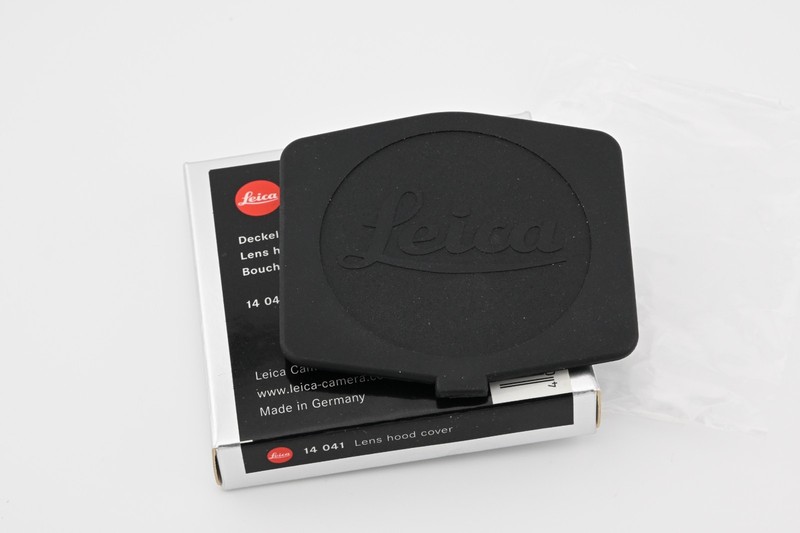 GENUINE LEICA 14041 LENS HOOD COVER USED ON THE  RARE 12592 HOOD NEW!