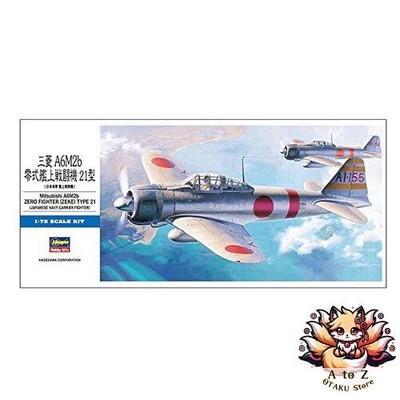 NEU Hasegawa 1/72 scale Japanese Navy Mitsubishi A6M2 Zero Type 21 Carrier