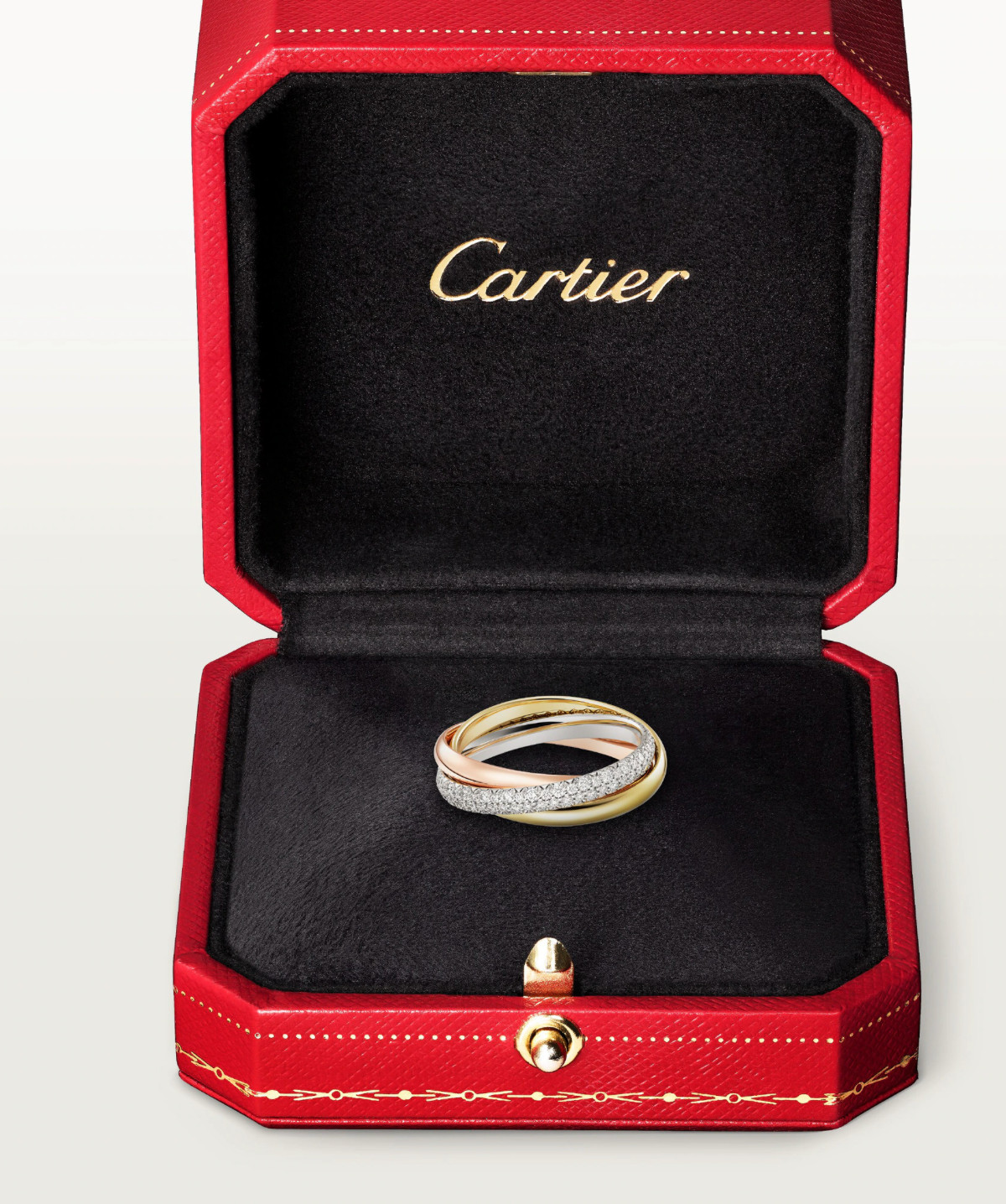 Cartier Trinity Ring – Small Model, Half-Pavé | 1… - image 1