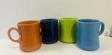 Set Of Four 8 Fl Oz  Colorful Vintage Metlox Colorstax Mugs Made In USA