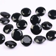 4 mm 5 pcs Natural Black Onyx Faceted Round G...