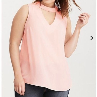 Torrid beautiful choker sleeveless  blouse top 0x 0
