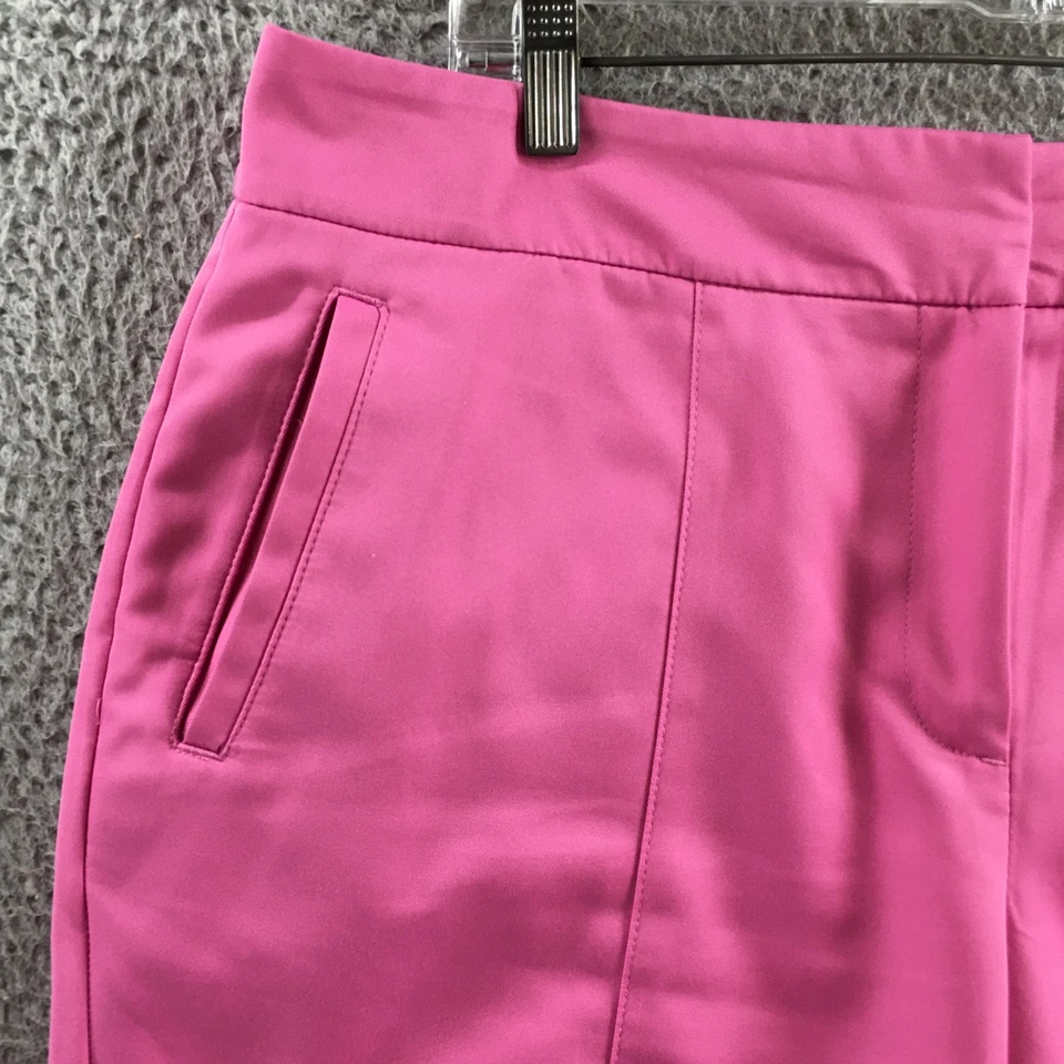 Izod Golf Chino Shorts Women 16 Pink Polyester Hi-Rise Flat Front Zip Fly Pocket - Image 2 of 4