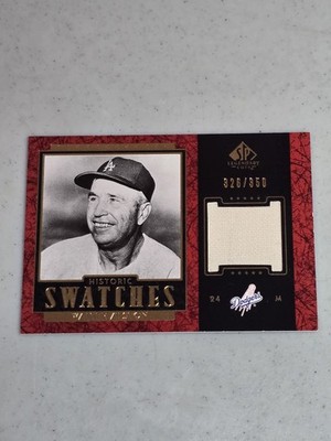 2003 SP Legendary Cuts #J-WA1 Walter Alston Historic Swatches Green #/250 59776