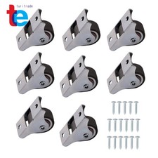 8-Pack Small Fixed Casters 1" Low Profile Caster Wheel for Cabinet, Drawer