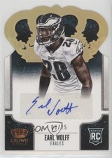 2013 Panini Crown Royale Gold Holo Die-Cut Signatures 8/25 Earl Wolff Auto 4r3