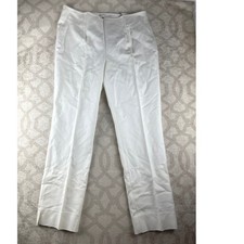 Chico's Smooth Stretch Side Zip Ankle Pants Women 1.5 US 10 White New Trousers