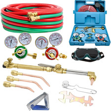 Oxy Acetylene Cutting Torch Welding Kit Hose Regulators