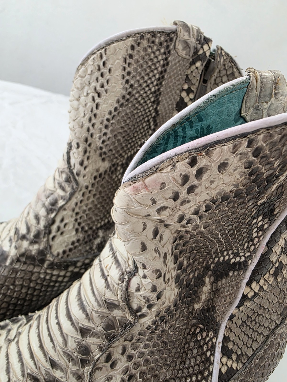 Corral Full Python Leather Ankle Boot Women Size 7 - image 6