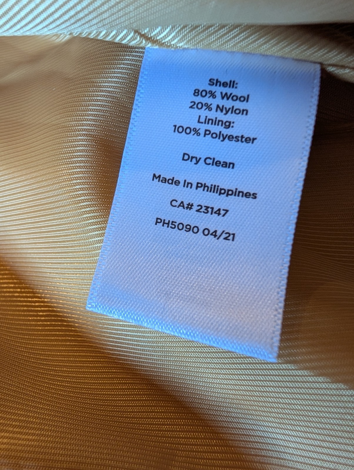 TALBOTS Wool Blend Double Button Yellow Knee Leng… - image 10