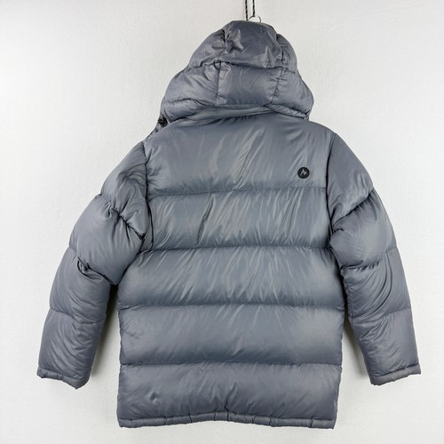 MARMOT Stockholm Down Puffer 700 Fill Jacket Size L Womens Gray Hooded - Picture 2 of 13