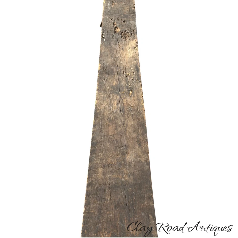 Antique primitive amish lancaster 11ft school bench settee mortised porch - Image 4 of 4