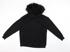 Womens UK Size 12 Studio Black Pullover Hoodie