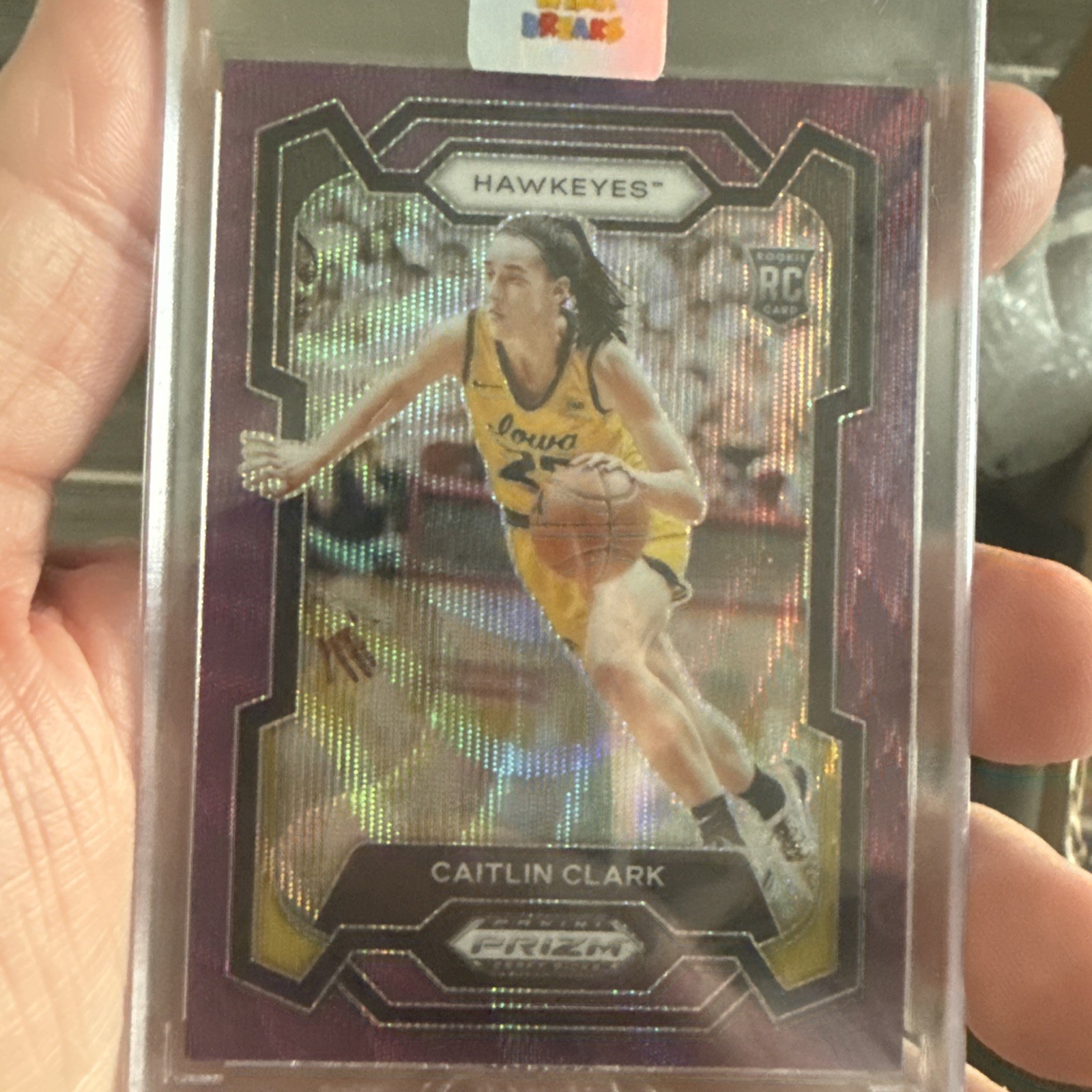 Panini 2024-25 Prizm Draft Picks Purple Wave Rookie Caitlin Clark Iowa #57