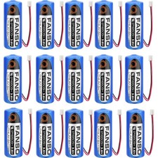 15PCS ER18505H 3.6V 3800mAh Non-rechargeable Li-ion Battery with 2.0 White Plug