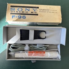 Sony F-96 Dynamic Handheld Wired Microphone White with Box and Cable