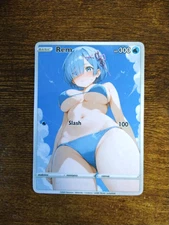Beautiful Waifu Card - Rem Beach - Goddess ACG Custom DIY Fan Art Card