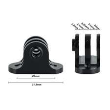 For insta360 Action Camera Adapter CNC Aluminum Alloy with 3mm Hole 2pcs Set