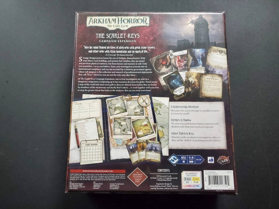 Arkham Horror Card Game The Scarlet Keys Campaign Expansion LCG New Sealed FFG - Image 2 of 2