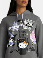 Hello Kitty  Friends Halloween Graphic Pullover Hoodie Sweatshirt