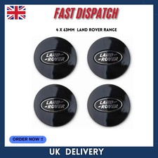 4 x 63MM  LAND ROVER RANGE ROVER SPORT EVOQUE DISCOVERY ALLOY WHEEL CENTRE CAPS 