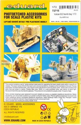 EDU72715 1:72 Eduard PE - Vulcan B.2 Bomb Bay Detail Set (AFX kit)