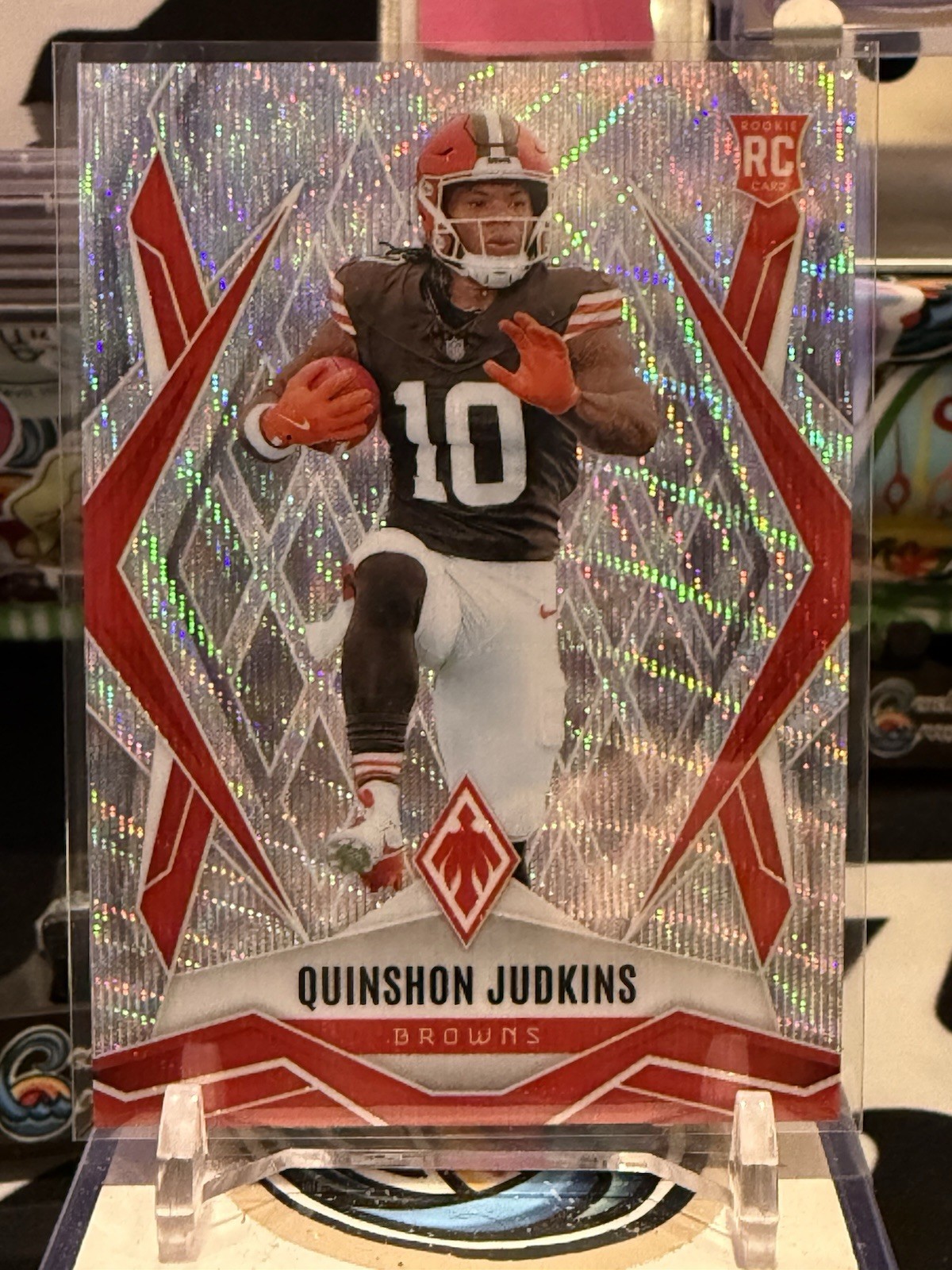2025 Phoenix NFL #191 Quinshon Judkins Silver Wave /199 RC Rookie TZ
