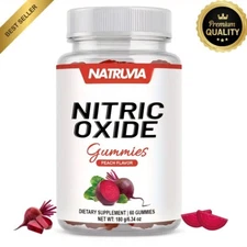 Nitric Oxide Beet Root Gummies SF Heart Health,  Peach Flavor Free Shipping