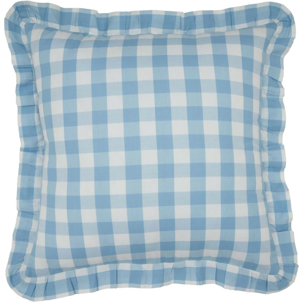 Navy top gingham pillow