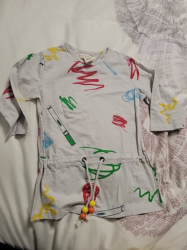 Girls Teela Colorful T Shirt Long Sleeves Size 12