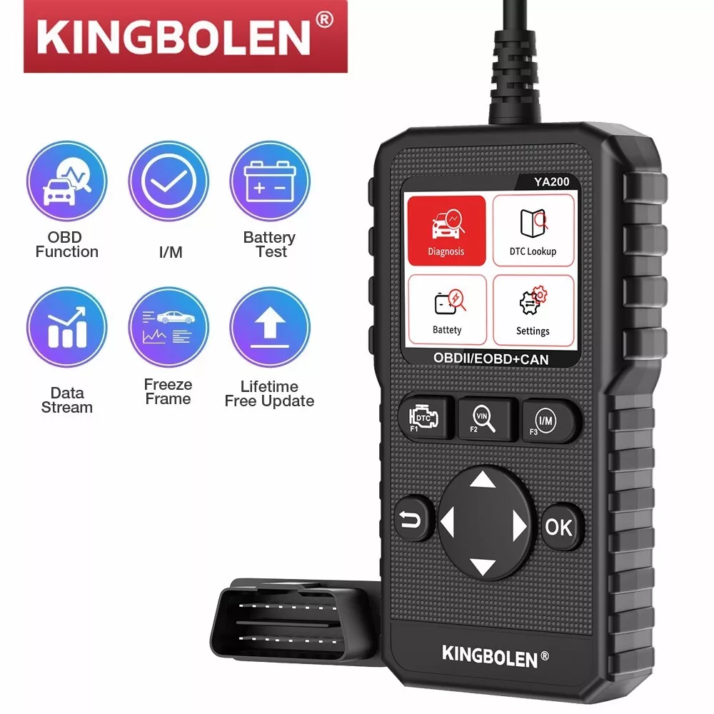 KINGBOLEN YA200 Auto OBD2 Scanner Code Reader Check Engine Fault Diagnostic  Tool