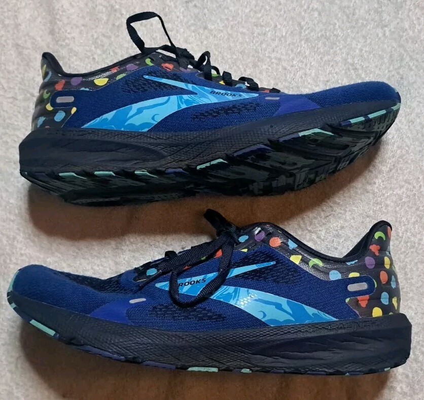 Brooks Launch 9 Shoes Mens Size 9.5 Blue Polka Dot Running Sneakers 1103861D462 $_12.JPG?set_id=880000500F main image 3