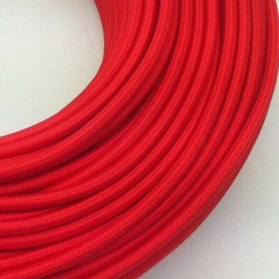 Textilkabel 2-adrig Lampenkabel 2x0,75 Rot Top EU Qualität 50m Design Exklusiv