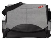 Skip Hop Rapid Change Unisex Messenger Diaper Bag Heather Gray Retired