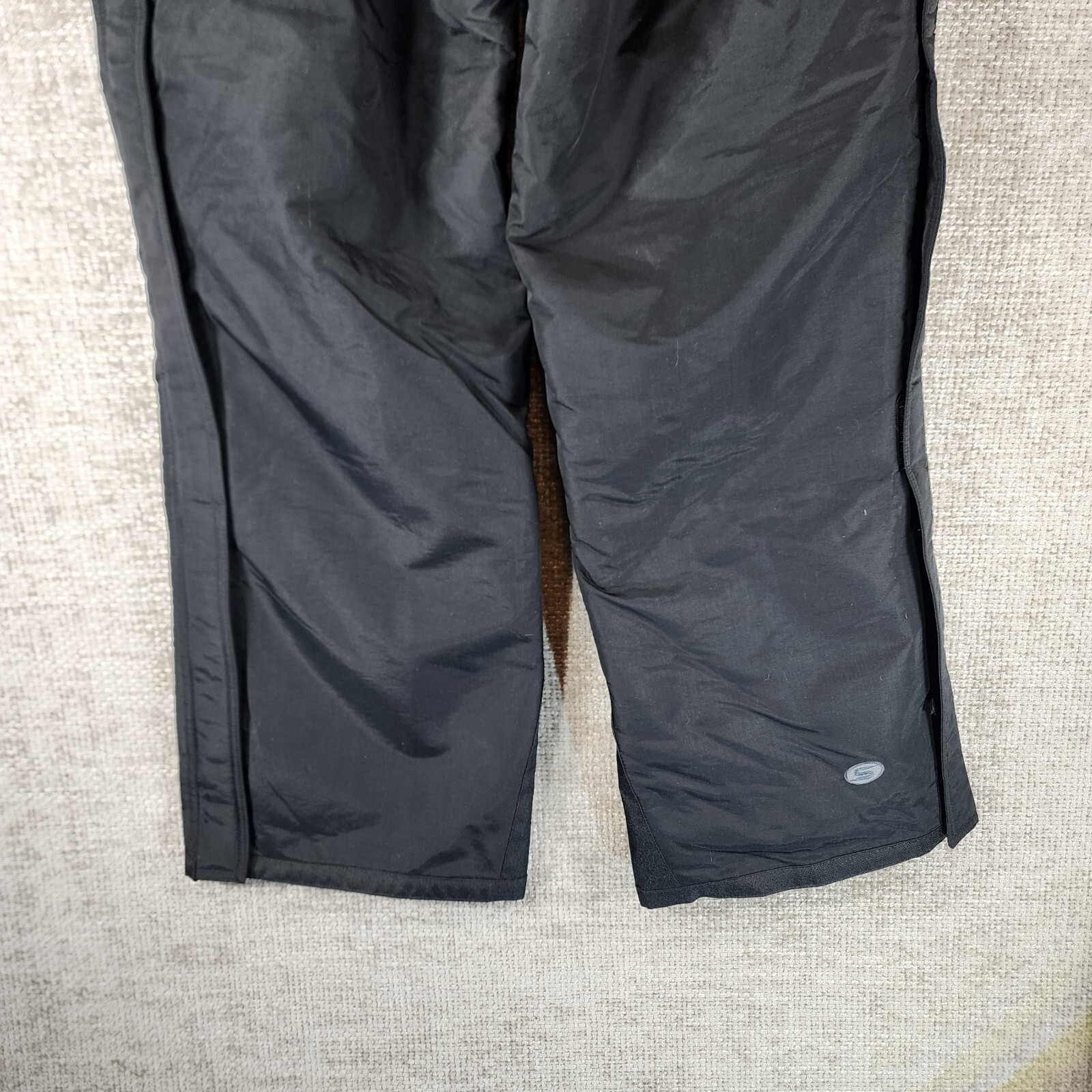 Slalom Snow Pants Womens L Black Side Zip Insulated Ski Snowboard Soft Shell NEW