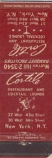 Cortile Restaurant Cocktail Lounge New York City NYC NY Vintage Matchcover