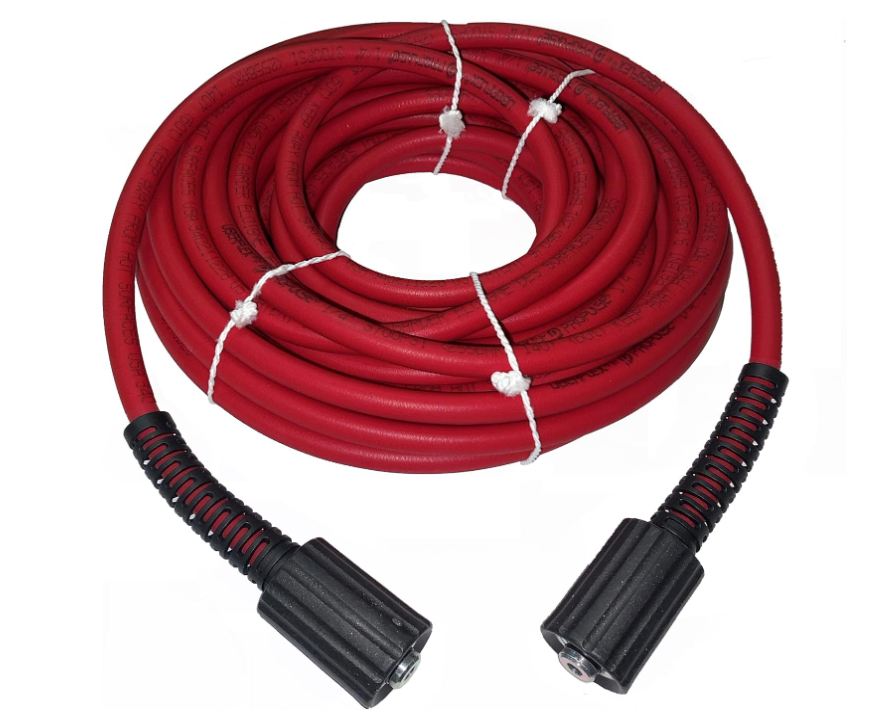 Red UBERFLEX Kink Resistant Pressure Washer Hose 1/4