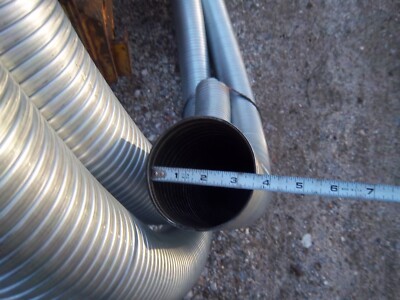 EXHAUST FLEX PIPE  3-1/2'' ID x 3-FT Flexible Steel Tubing 3.50 in. x 36 inches.