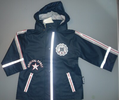 Playshoes Regenjacke blau mit abnehmbarer Kapuze Größe 98 NEU